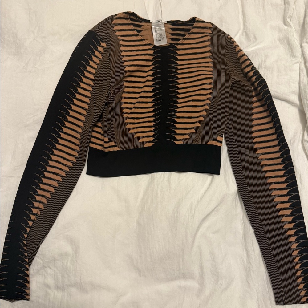 wolford long sleeve crop top
